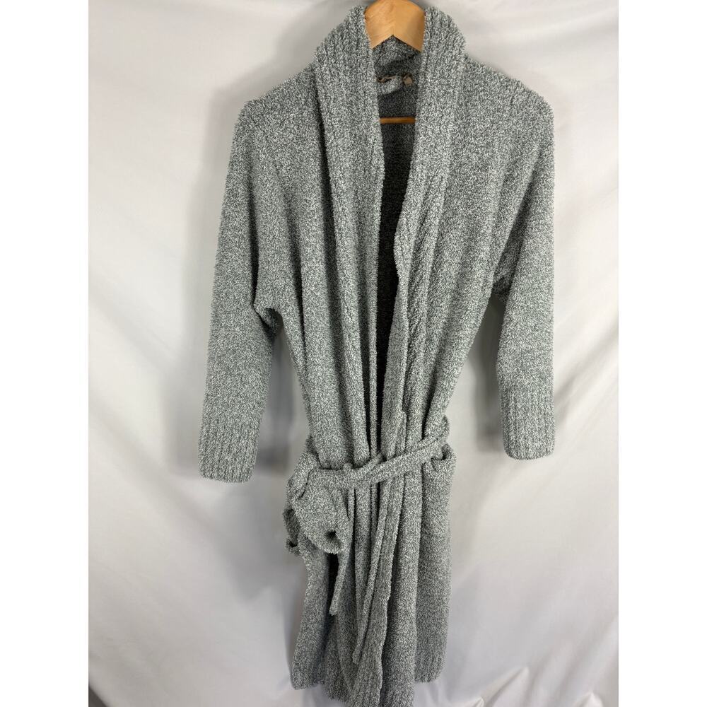 Soft Surroundings Plush Soft Belted Grey Robe Size 1X